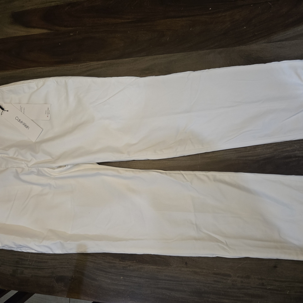 Calvin Klein White Slim Fit Dress Pants